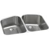 Elkay ELUH32229PD Lustertone Classic Double Bowl Undermount Stainless Steel Sink with Perfect Drain view 1