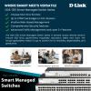D-Link 28-Port Gigabit Smart Managed Switch | 24 GbE + 4 SFP Combo Ports | L2+ | VLANs | Cable Diagnostics | Web UI | Rackmount | Fanless | NDAA Compliant | Lifetime Warranty (DGS-1210-28) view 3