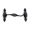 Renovators Supply Manufacturing Door Latch Lock 6.6 in. Black Birdcage Style Wrought Iron Hook and Eye Latch for Door with Mounting Hardware view 1