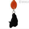Vanca.com American Cocker Spaniel Black Dog Leather Dog mobile/Cellphone Charm VANCA CRAFT-Collectible Cute Mascot Made in Japan view 2