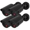 WALI Fake Security Camera with Flashing Red Light, 4 Pack, BlackTC-B4 view 1