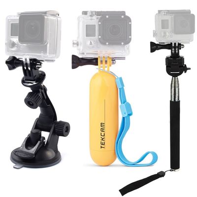 Action Camera Accessories Kit Compatible with Gopro Hero 13 12 11 10 9 8/AKASO EK7000/Brave 4/Brave 7 LE/DJI Osmo Action 5 pro/ODDV/Xilecam, Selfie Stick Suction Cup Mount Floating Handle Grip