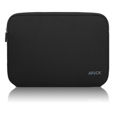 Arvok 13 13.3 14 Inch Laptop Sleeve Case for MacBook Pro/MacBook Air 13-14 inch, Water-Resistant Notebook Chromebook Computer Pouch, Carrying Bag Cover for HP/Dell/Lenovo/Asus/Acer, Black