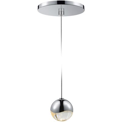 Sonneman 2913.01-SML Contemporary Modern LED Pendant from Grapes Collection in Chrome Finish,