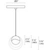Sonneman 2913.01-SML Contemporary Modern LED Pendant from Grapes Collection in Chrome Finish, view 2