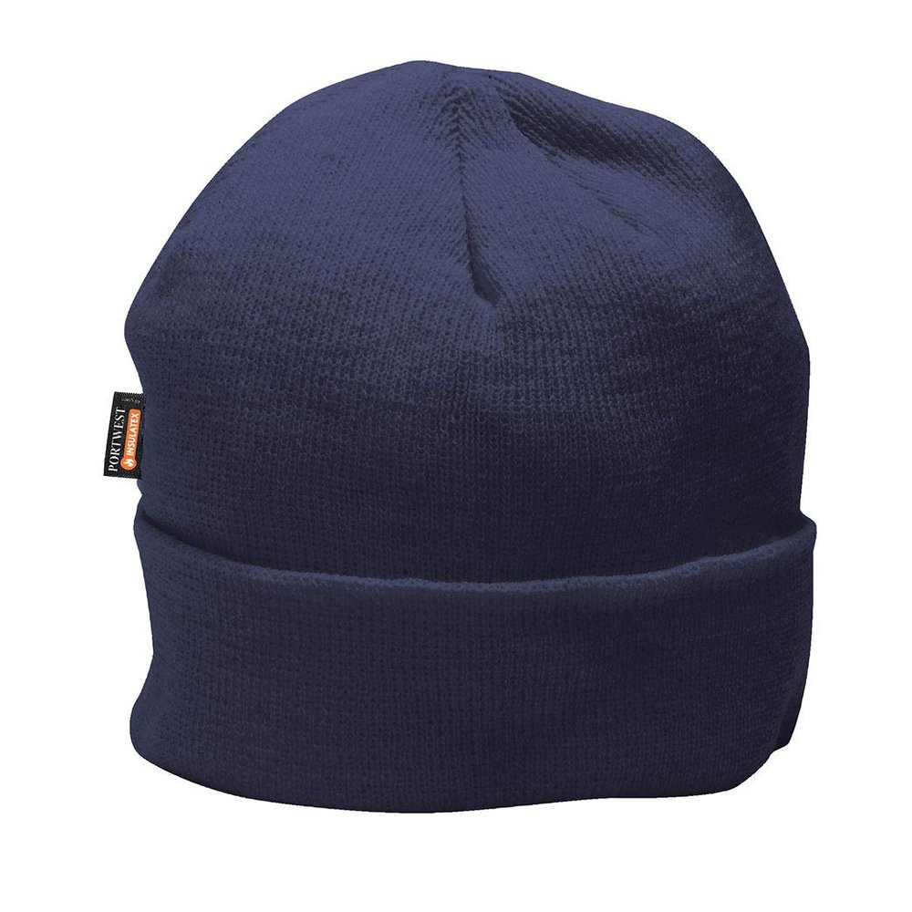 Portwest B013 Knit Hat Insulatex Lined Soft 100% Acrylic Knit Fabric Navy