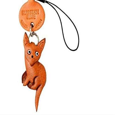 Russian Blue Leather Cat Goods Mobile/Cellphone Charm VANCA Craft-Collectible Cute Mascot Made in Japan