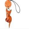 Russian Blue Leather Cat Goods Mobile/Cellphone Charm VANCA Craft-Collectible Cute Mascot Made in Japan view 1