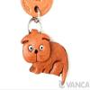 Scottish Fold Leather Cat Goods Mobile/Cellphone Charm VANCA Craft-Collectible Cute Mascot Made in Japan view 3