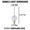 Novelty Lights Replacement Bubble Lights 3 Pack, Traditional Red/Yellow Liquid with Multicolor Bases, Vintage Glass Holiday Bulbs with Flowing Liquid, 5 Watts Each, C7/E12 Base view 4