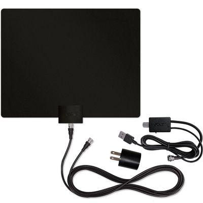 Mohu Leaf 50 Original Paper-Thin Indoor TV Antenna, UHF VHF, 60-Mile Range, Multi-Directional, 4K 8K UHD NEXTGEN TV - w/12 ft. Cable, Jolt Switch