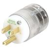 Marinco Power Products 8215T 15A 125V 2P 3W (5-15P) Hospital Grade Plug - Black Body in A Transparent Housing view 1