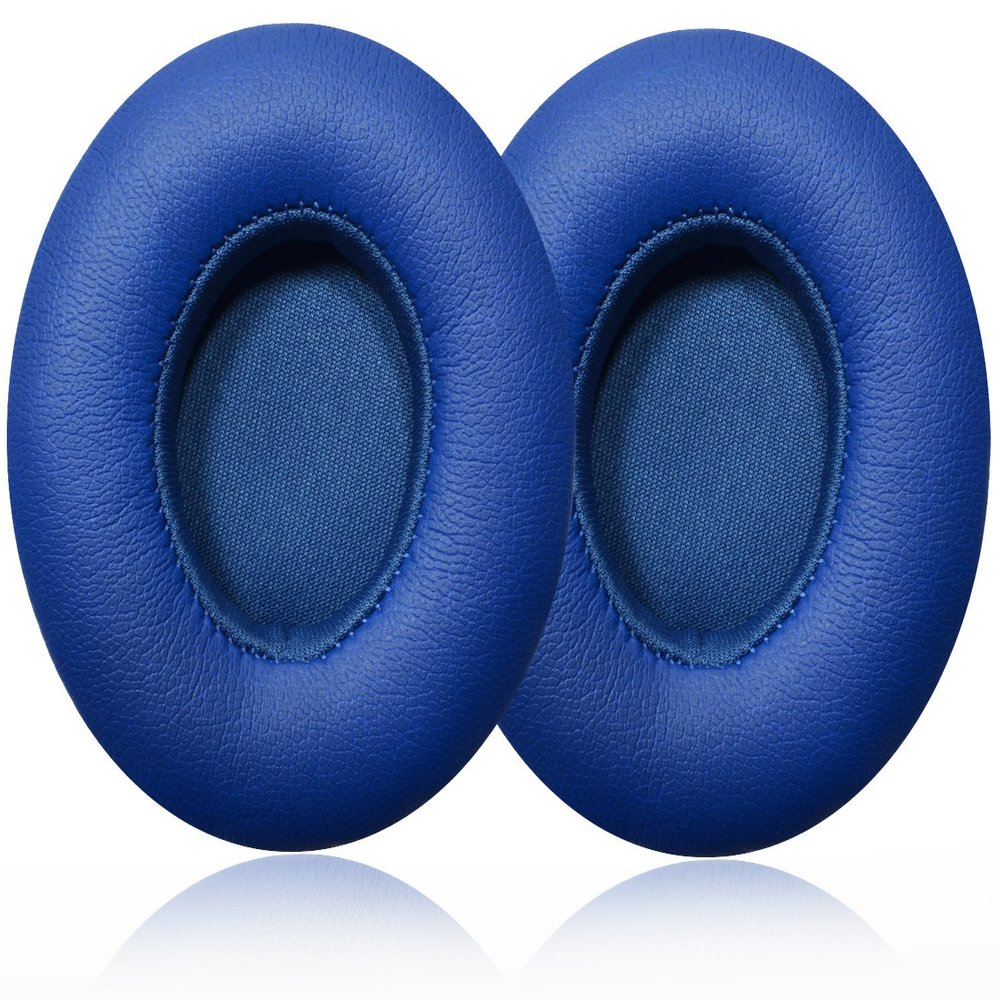 Replacement Earpad cushions For Beats Solo 2 ,Solo 3 Wired & Wireless Headphone With ITIS Logo Cable Clip (BLUE)