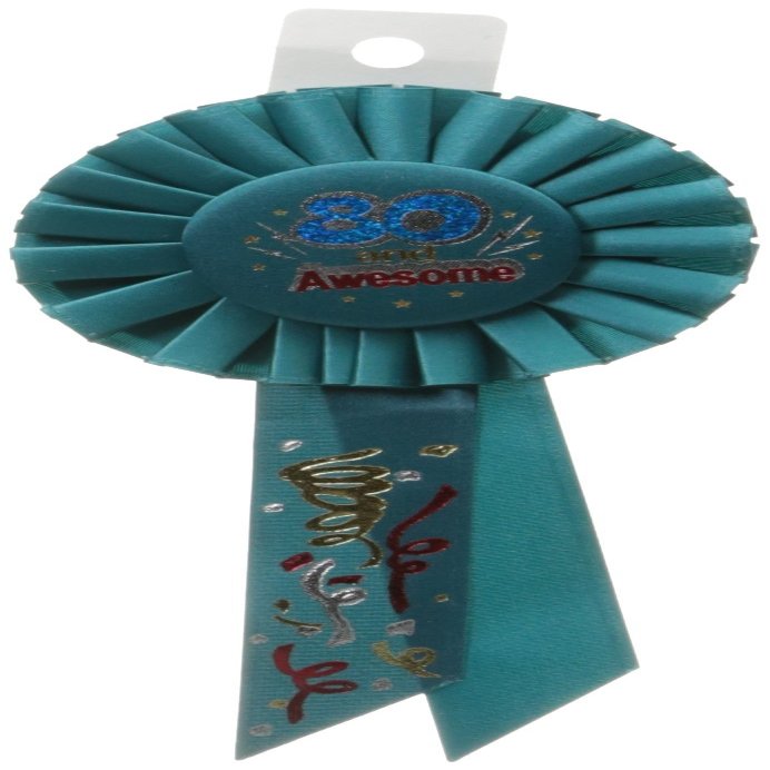 Beistle RS162 80 and Energized Rosette, 3-1/4-Inch by 6-1/2-Inch