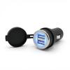 Cliff Top 12V/24V Dual USB Car Charger 3.3A Truck Motorcycle Marine Black view 1