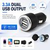 Cliff Top 12V/24V Dual USB Car Charger 3.3A Truck Motorcycle Marine Black view 3