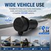 Cliff Top 12V/24V Dual USB Car Charger 3.3A Truck Motorcycle Marine Black view 4