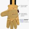 Kinco, 901-L, Men's Pigskin Leather Ski Glove, HeatKeep Thermal Lining, Draylon Thread, Large, Golden, with Nikwax Waterproof Wax, Large view 4