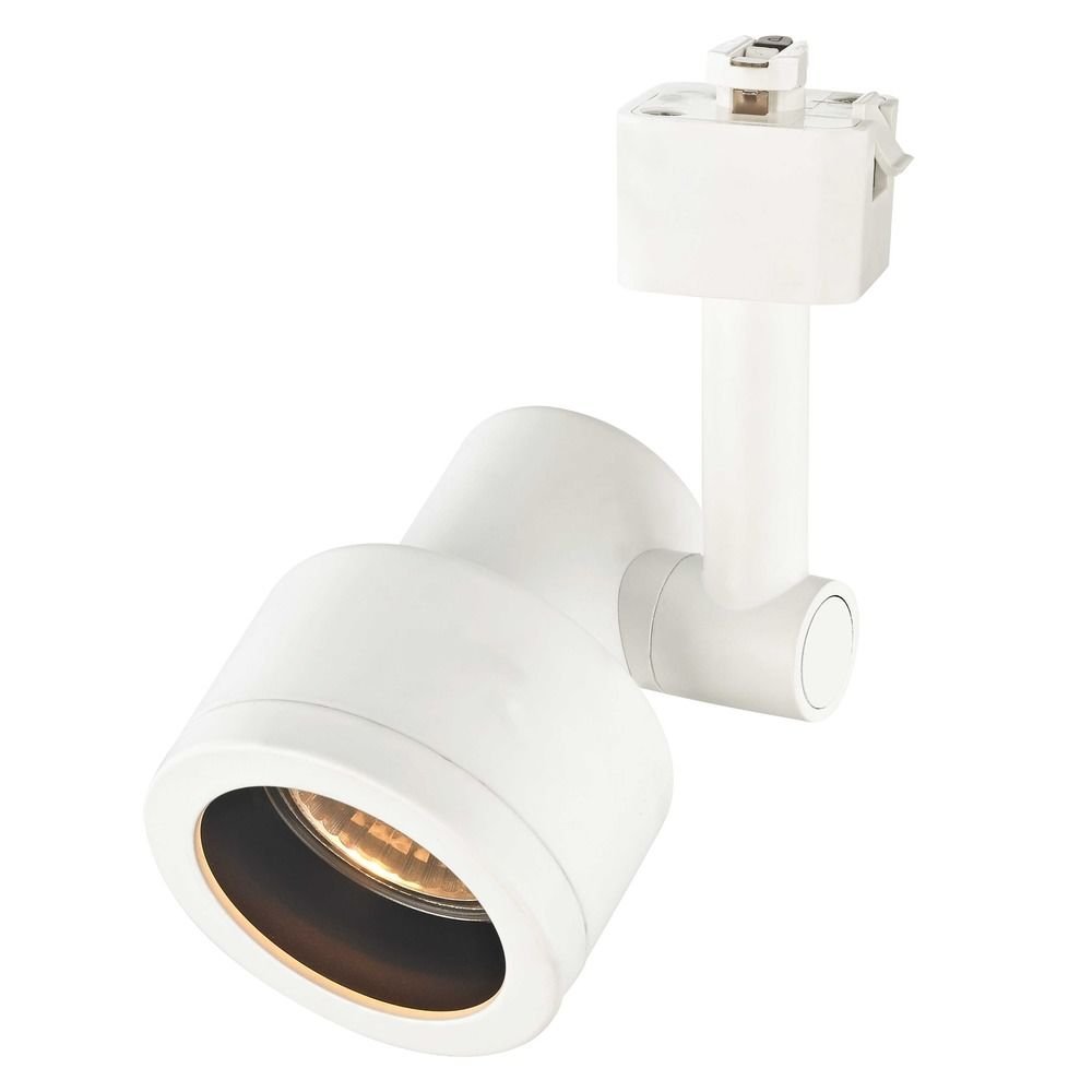 White Stepped Cylinder GU10 Track Head for Juno Track System