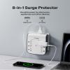 Belkin 6-Outlet Wall Surge Protector w/ 2 USB-A Ports, Wall-Mountable Surge Protector for Home, Office, Travel, Computer Desktop, Laptop, Phone Charger, & More - 900 Joules of Protection view 2