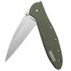 Kershaw Leek Pocket Knife, Olive Drab (1660OL) 3 Bead-Blasted Sandvik 14C28N Steel Blade, Olive Drab Anodized Aluminum Handle with SpeedSafe Assisted Opening, Liner Lock, Tip-Lock Slider; 2.4 OZ. view 4