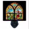 Religious Night Light, Stained Glass Good Shepherd, Church LED Night Light view 1