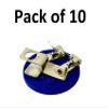 Sci-Supply E10 Mini Bulb Holders (Pack of 10) Miniature E10 Bulb Sockets/Lamp Holders for Simple Circuits, Physics & STEM Labs Open Design, Quick Connections, 1.75" Base view 2
