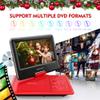 DBPOWER 11.5" Portable DVD Player, 5-Hour Built-in Rechargeable Battery, 9" Swivel Screen, Support CD/DVD/SD Card/USB, Remote Control, 1.8 Meter Car Charger, Power Adaptor and Car Headrest (Red) view 2