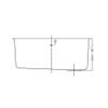 Dawn DSU2517 Undermount Single Bowl Sink with Rear Corner Drain, Polished Satin view 3