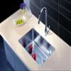 Dawn DSU2517 Undermount Single Bowl Sink with Rear Corner Drain, Polished Satin view 4