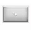Scarabeo 8031/60-No Hole Teorema Rectangular Ceramic Vessel Sink, White view 3