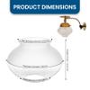 Replacement Globe for Humphrey/Paulin/M Heater/Falks Gas Lights - Diameter 5.75" Height 4". Bottom opening is approximately 2" Diameter Top rim is approximately 3.25" (82.55) in Diameter view 2