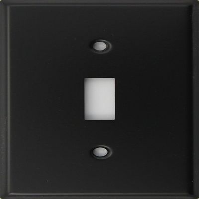 Black Single 1 Gang Toggle Switch Plate