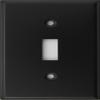 Black Single 1 Gang Toggle Switch Plate view 1