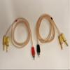 16 AWG Speaker Wire with RCA Male on one end and 1 Pair Banana Plugs - Pair (Red/Black) on The Other 10 Foot view 2