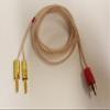 16 AWG Speaker Wire with RCA Male on one end and 1 Pair Banana Plugs - Pair (Red/Black) on The Other 10 Foot view 3
