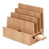 MobileVision Slim Bamboo Charging Station & Compatible Adapter for Apple Watch Multi Device Organizer, Smartphones, Tablets, Laptops & More view 2