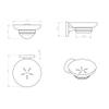 Gedy Gedy FE11-13 Felce Soap Holder, 0.62" L x 4.72" W view 2