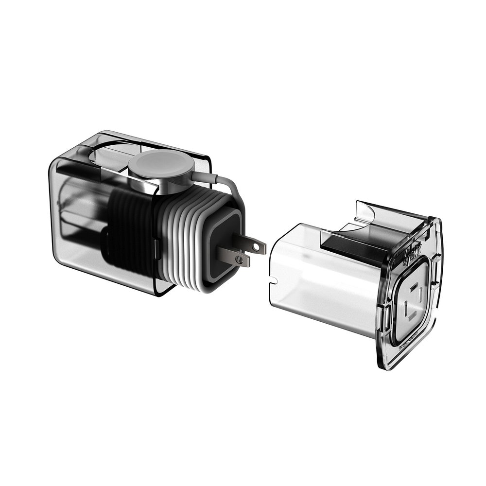 Helix Charging Dock Housing for Your Apple Watch Charger and Cable (Clear)