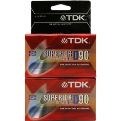TDK D90 Audio Cassettes 90 Min., 2pk