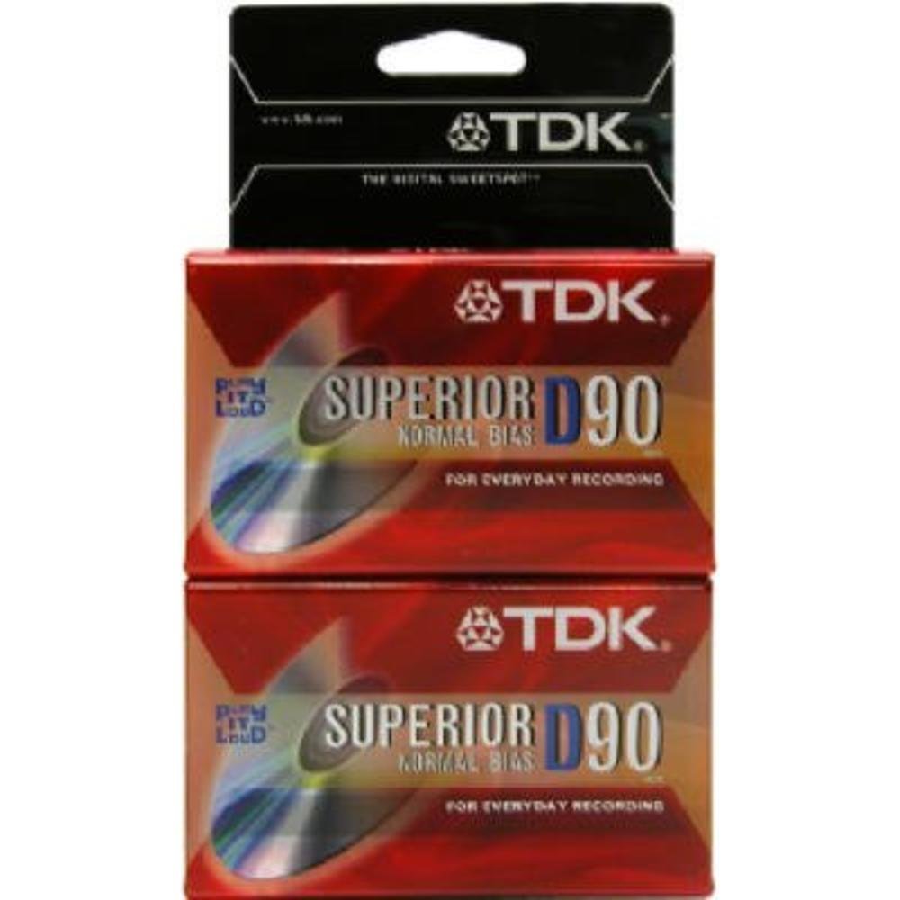 TDK D90 Audio Cassettes 90 Min., 2pk