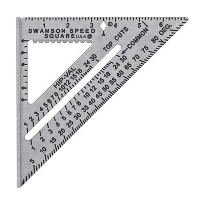 Swanson Speed Square, 7 in. Aluminum Layout Square with Blue Book (S0101)