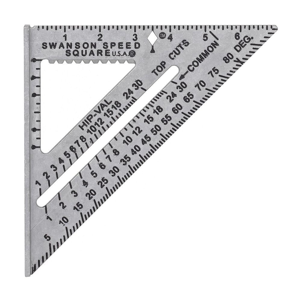 Swanson Speed Square, 7 in. Aluminum Layout Square with Blue Book (S0101)