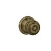 Schlage F10 GEO 609 Georgian Door Knob, Hall & Closet Passage Lock, Antique Brass view 1
