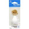 Westinghouse 7701400 White Wood Knob Pull Chain, Brass view 2