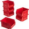 Akro-Mils 30210 AkroBins Plastic Storage Bins, 5"x4"x3", Red, 6-Pack view 1