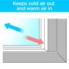 3M Indoor Window Insulation, Insulator Kit for 5 Windows 3ft x 5ft, Keeps Cold Air Out and Warm Air In, Includes Heat Shrink Window Film and Scotch Window Film Mounting Tape (2141W-6) view 3