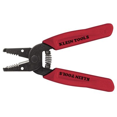 Klein Tools 11046 Wire Stripper, Wire Cutter, Made in USA, Stripping/Cutting Tool for 16-26 AWG Stranded, Compact Nose with Precision-ground Stripping Holes