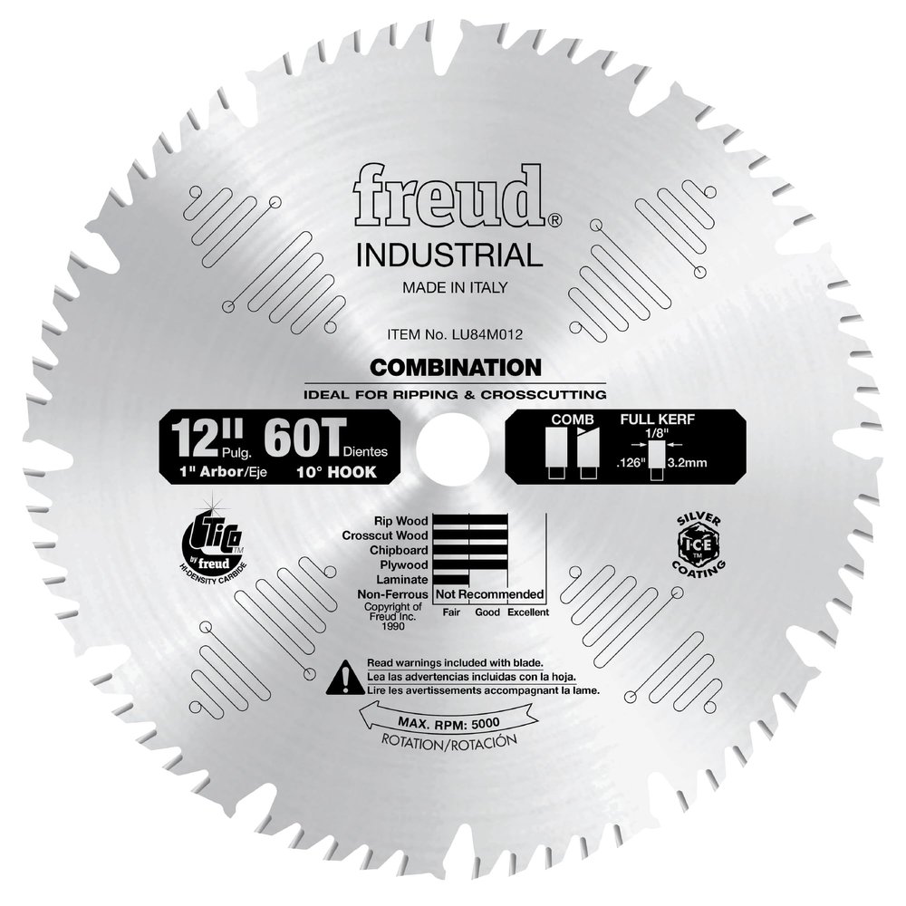 Freud LU84M012: 12" x 60T Combination Blade