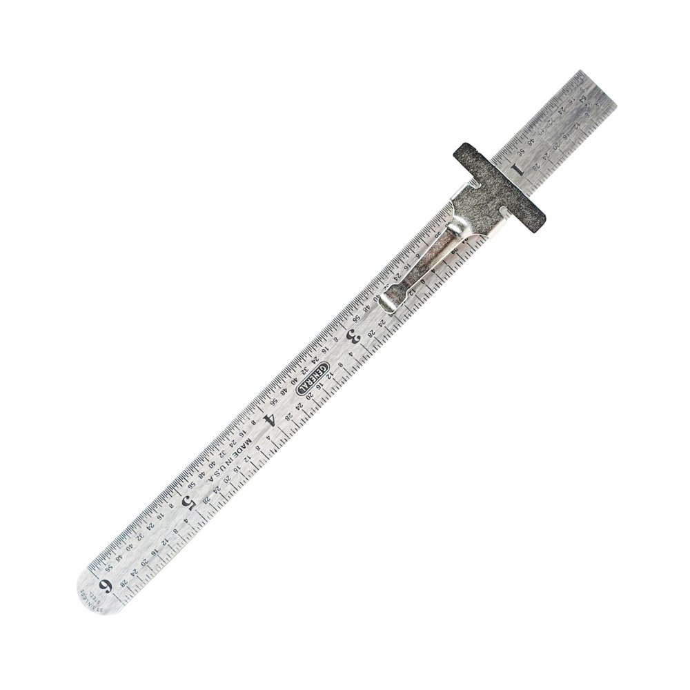 General Tools Stainless Steel Ruler 6 Inch Precision Machinist Scale